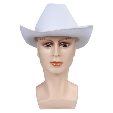 BarB Pink Style Movie Ken Cowboy White Hat Cap Halloween Cosplay Accessories BarBStyle