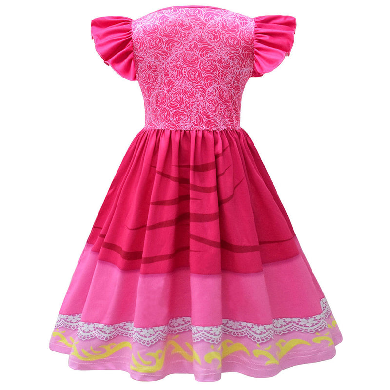 VeeGet Kids The Super Mario Bros. Princess Peach Kids Girls Cosplay Dress Halloween Carnival Party Suit GirlKidsCostume