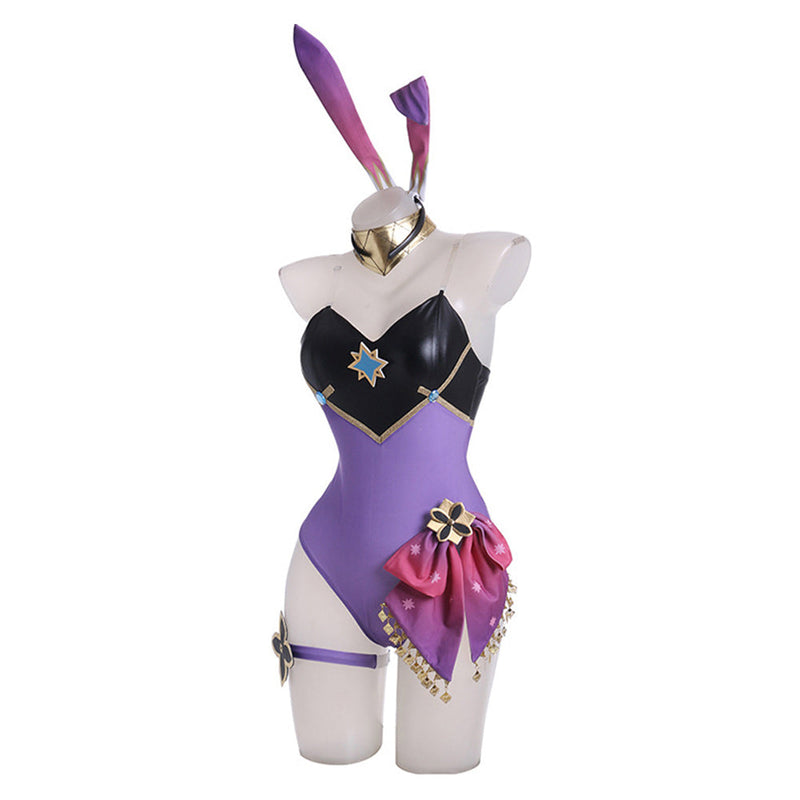 VeeGet Genshin Impact Dori Cosplay Costume Bunny Girls Jumpsuit Costume Outfits for Halloween Carnival Suit