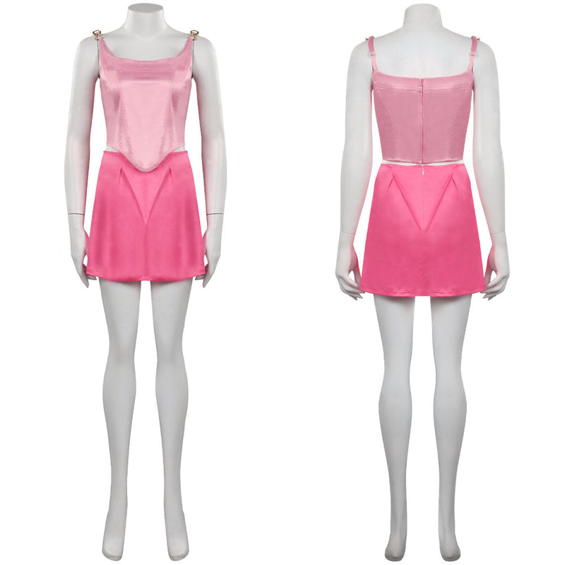 BarB Pink Style Movie Margot Robbie Slip Dress Outfits Halloween Carnival Cosplay Costume BarBStyle