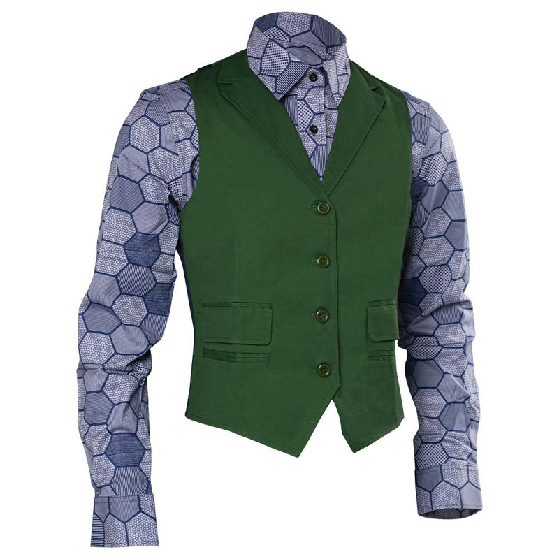 VeeGet VeeGet Dark Knight Joker Hexagon Shirt + Vest costume Tailor Made SMan