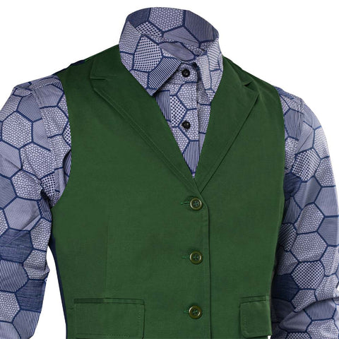 VeeGet VeeGet Dark Knight Joker Hexagon Shirt + Vest costume Tailor Made SMan