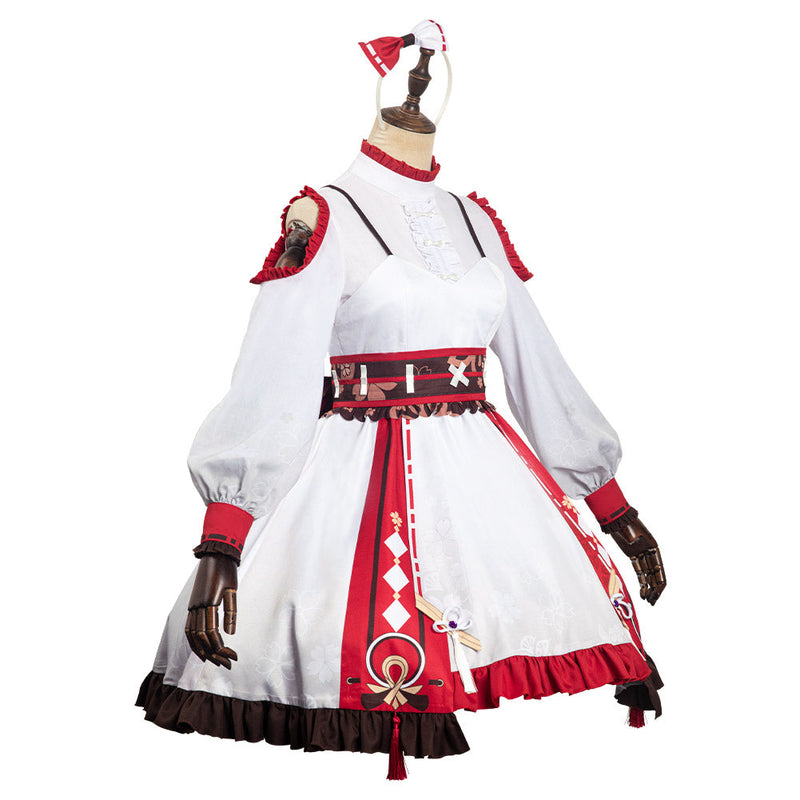 VeeGet Genshin Impact Yae Miko Original Design Lolita Cosplay Costume for Halloween Carnival Suit