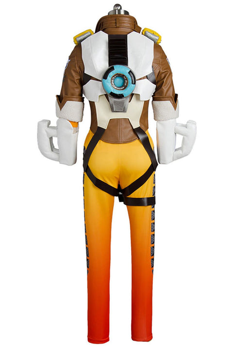 VeeGet Overwatch OW Tracer Lena Oxton Outfit Battle Suit Cosplay Costume