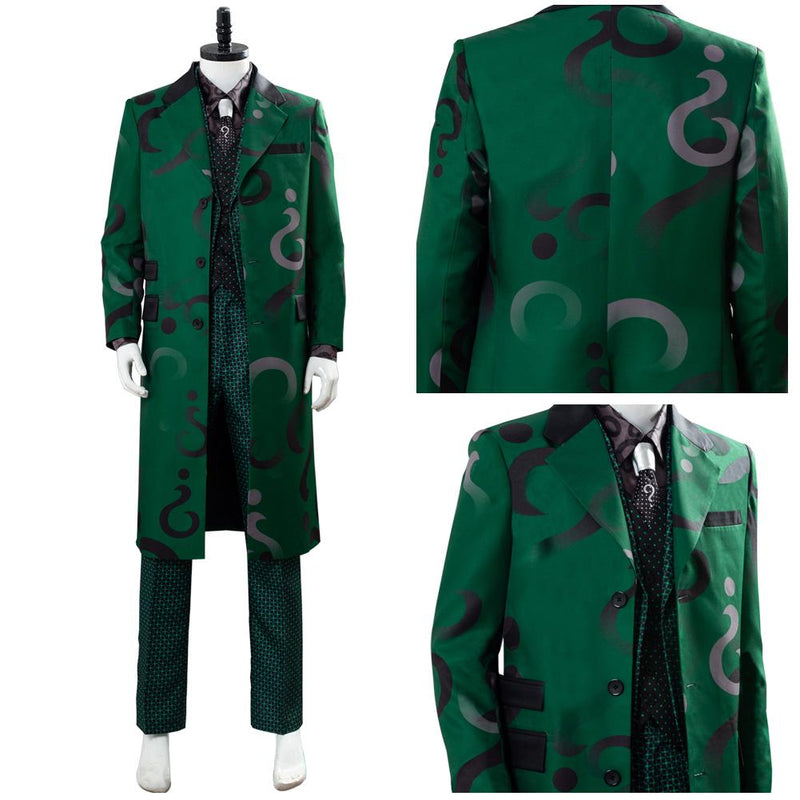 VeeGet Gotham Season 5 The Riddler Cosplay Edward Nygma Uniform Green Cosplay Costume