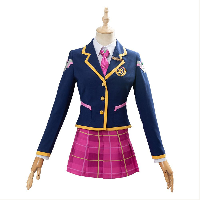 VeeGet Overwatch Academy Dva Skin 3-YEAR Anniversary Outfit Cosplay Costume