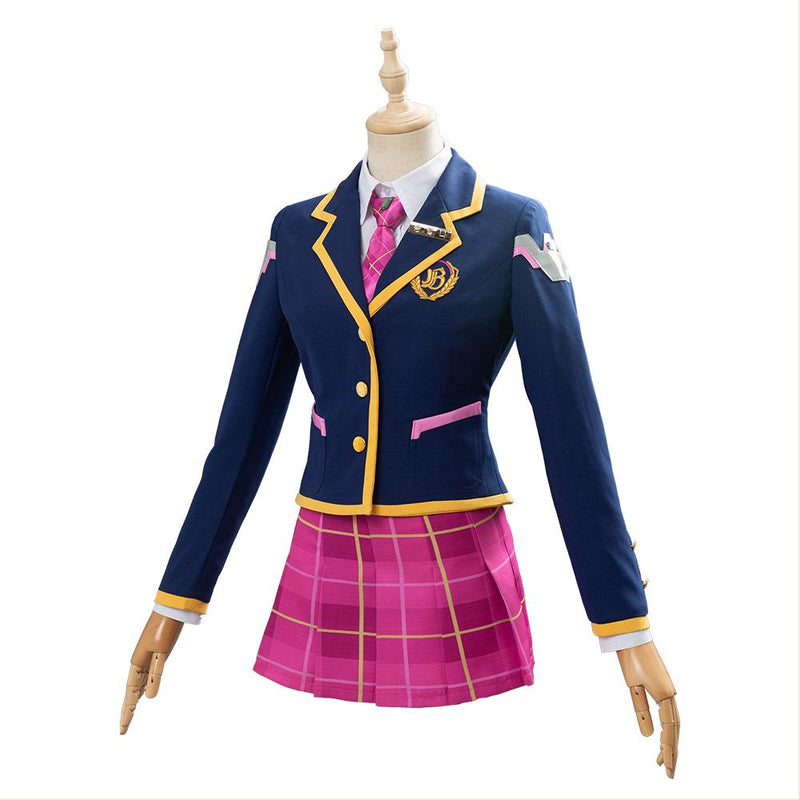 VeeGet Overwatch Academy Dva Skin 3-YEAR Anniversary Outfit Cosplay Costume