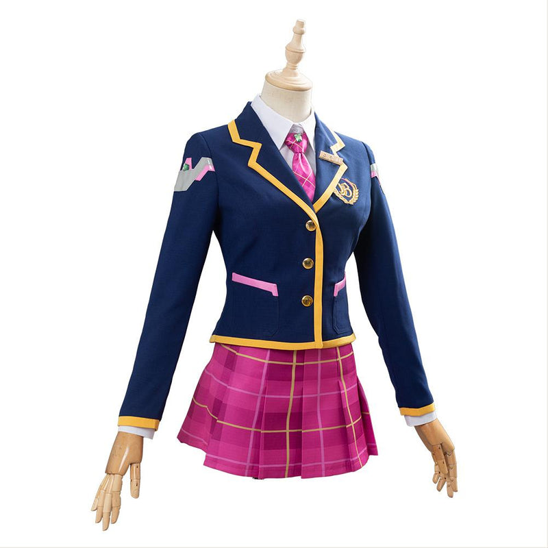 VeeGet Overwatch Academy Dva Skin 3-YEAR Anniversary Outfit Cosplay Costume