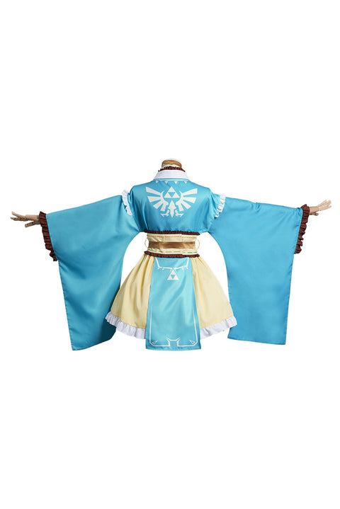 VeeGet The Legend of Zelda: Breath of the Wild Link Original Design Lolita kimono Costume- Cossky®