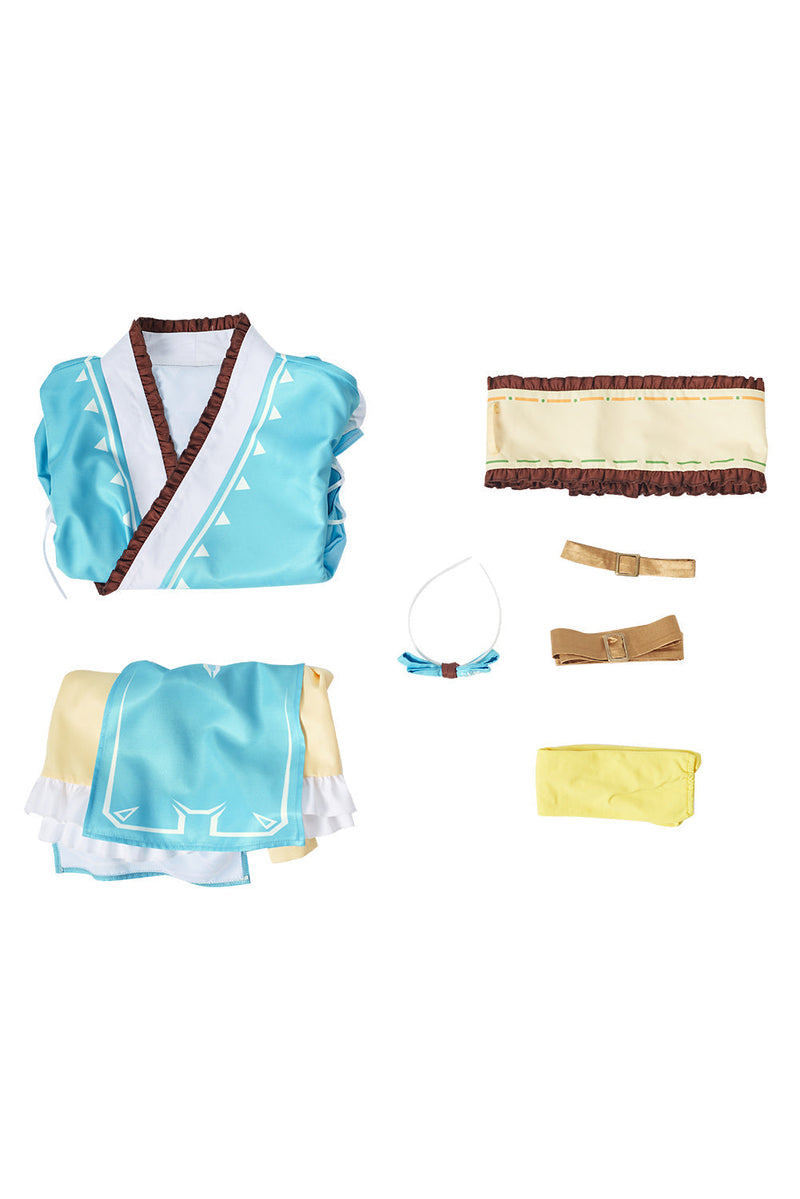 VeeGet The Legend of Zelda: Breath of the Wild Link Original Design Lolita kimono Costume- Cossky®
