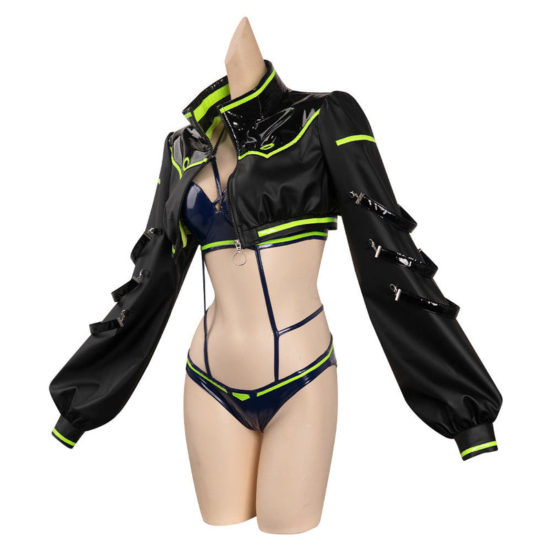 VeeGet Cyberpunk: Edgerunners Rebecca Cosplay Costume Bunny Girl Jumpsuit Outfits Halloween Carnival Suit