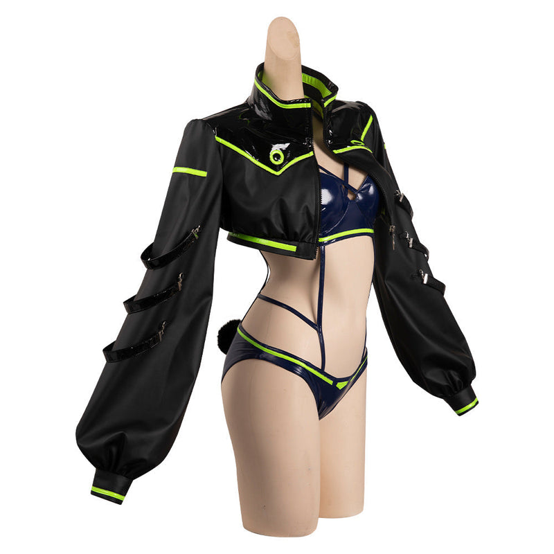 VeeGet Cyberpunk: Edgerunners Rebecca Cosplay Costume Bunny Girl Jumpsuit Outfits Halloween Carnival Suit