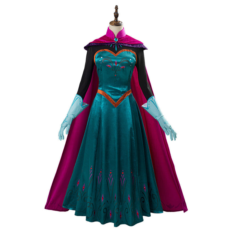 VeeGet VeeGet Movie Frozen Elsa Queen Costume Women Dress Halloween Carnival Cosplay Costume