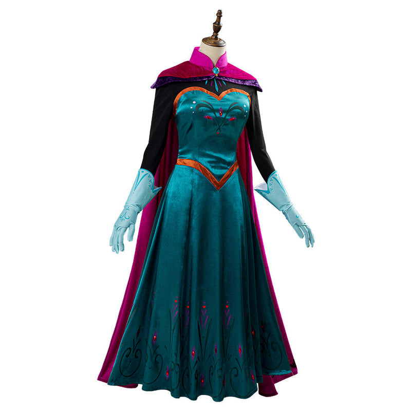 VeeGet VeeGet Movie Frozen Elsa Queen Costume Women Dress Halloween Carnival Cosplay Costume