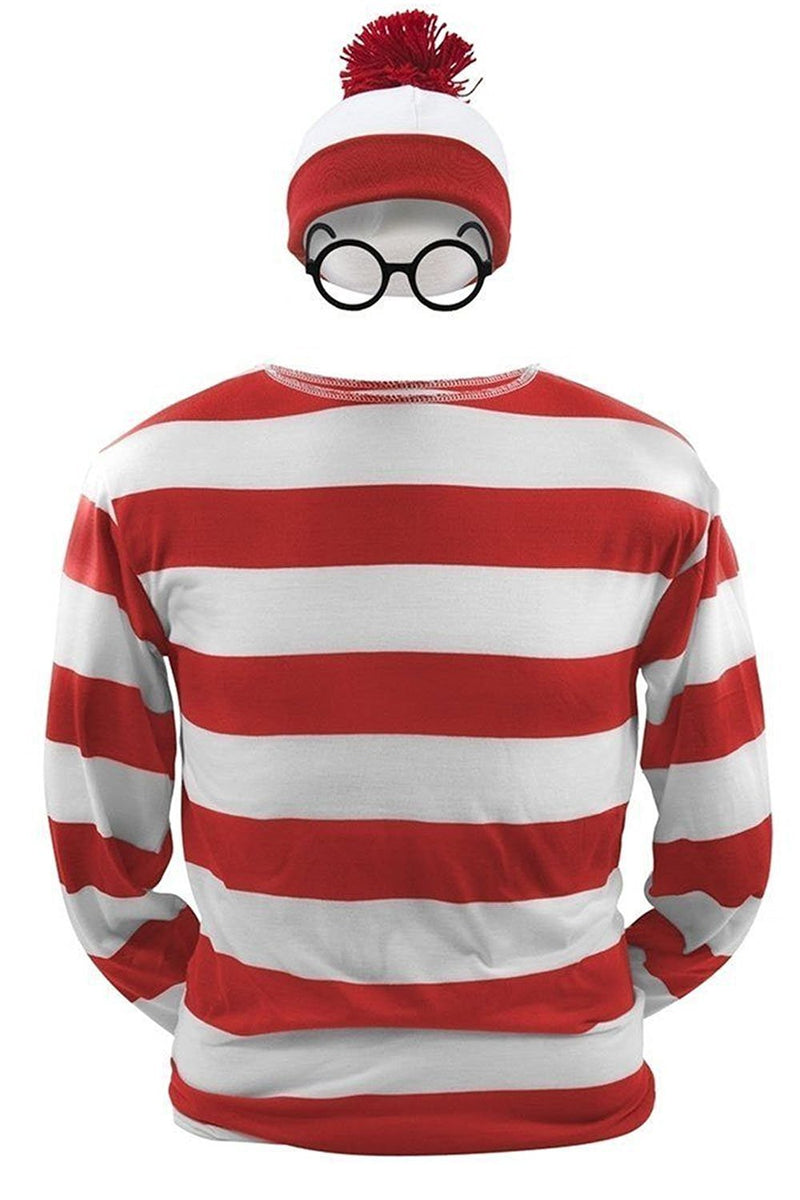 VeeGet Where's Waldo Waldo  Waldo & Friends T-shirt Cosplay Costume