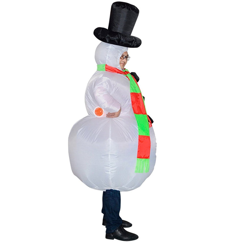 VeeGet Inflatable Christmas Snowman Adult Size Cosplay Costume