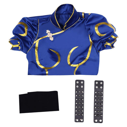 VeeGet VeeGet Game Street Fighter SF Chun Li Cheongsam Dress Outfits Halloween Carnival Suit Cosplay Costume