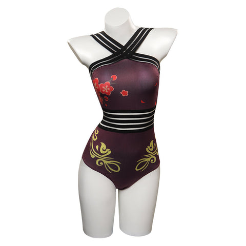 VeeGet Genshin Impact HUTAO Original Design Cosplay Costume Jumpsuit One Piece Swimwears