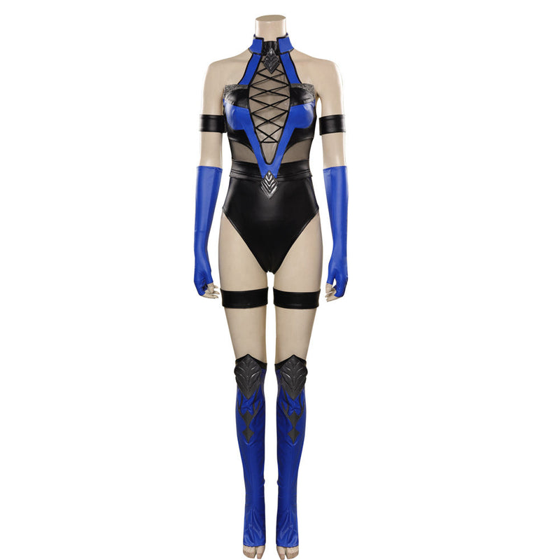 VeeGet Mortal Kombat 4 Kitana Costume Jumpsuit Costumes for Halloween Carnival Suit