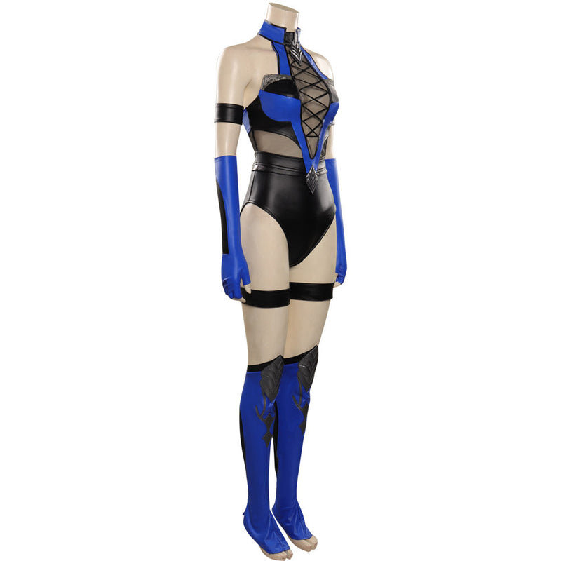 VeeGet Mortal Kombat 4 Kitana Costume Jumpsuit Costumes for Halloween Carnival Suit