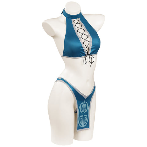 VeeGet Mortal Kombat Kitana Sexy Bikini Swimsuit Cosplay Costume