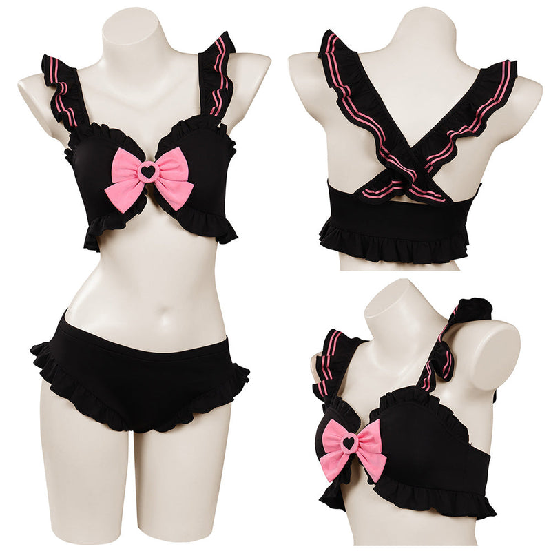 VeeGet Sailor Moon Chibiusa Cosplay Costumes Original Design Bikini Top Shorts Swimsuit