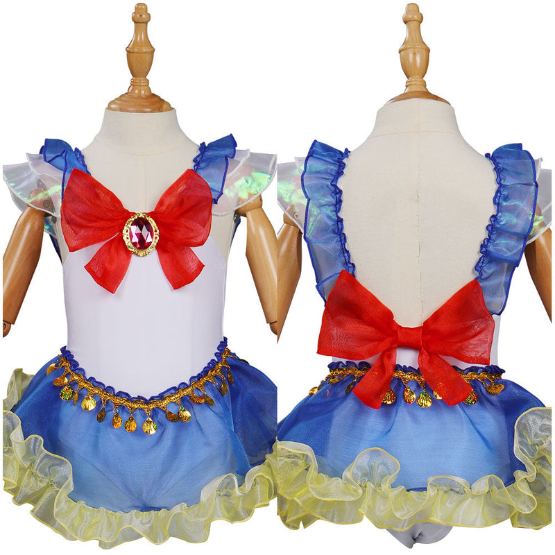 VeeGet Kids Girls Sailor Moon Tsukino Usagi Original Designer Swimwear Cosplay Costume Jumpsuit Swimsuit