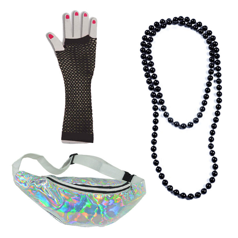 1980s Single Party Makeup Costume Props Necklace Bracelet Set