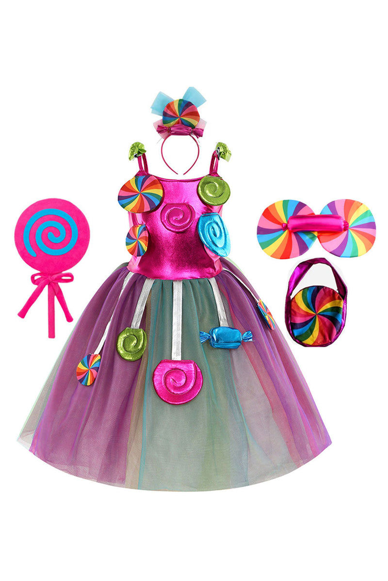 VeeGet Candy Princess Party Dress Cosplay Costume Outfits Fantasia Halloween Carnival Party Disguise Suit