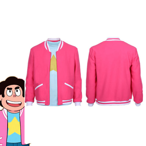 VeeGet VeeGet Steven Universe: The Movie-Steven Universe Adult Zip Up Jacket Coat Halloween Carnival Costume Cosplay Costume