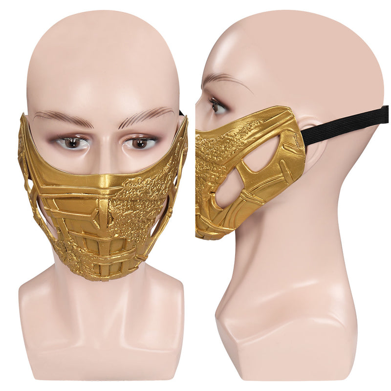 2021 Mortal Kombat Scorpion  Mask Cosplay Latex Masks Helmet Masquerade Halloween Party Costume Props