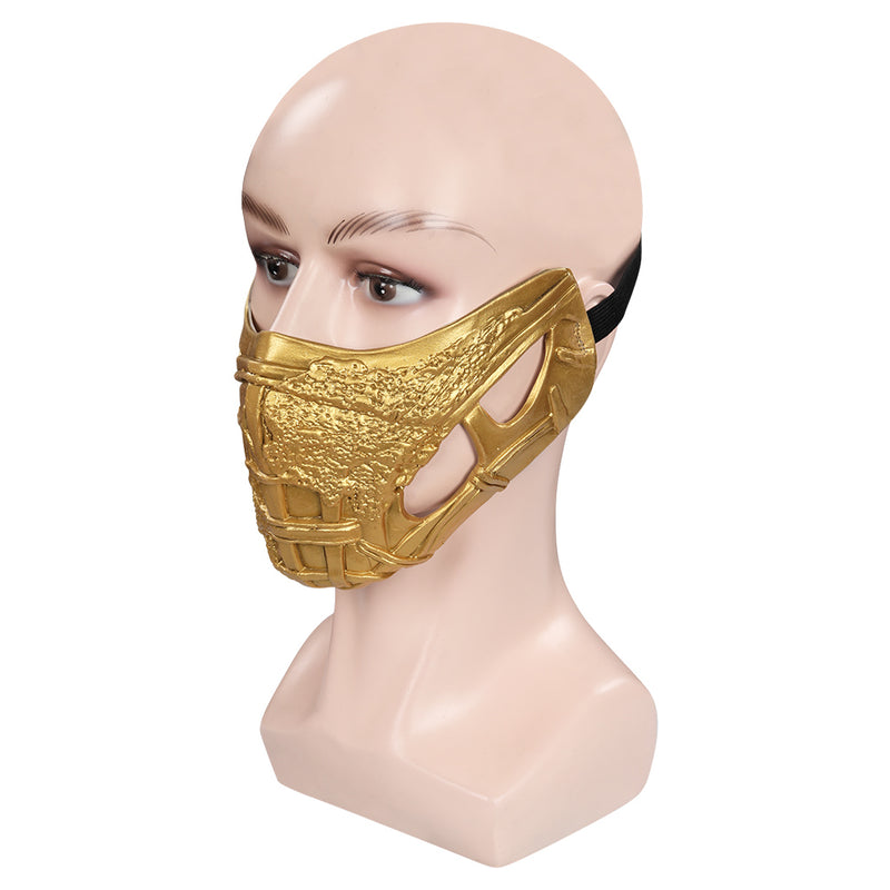 2021 Mortal Kombat Scorpion  Mask Cosplay Latex Masks Helmet Masquerade Halloween Party Costume Props