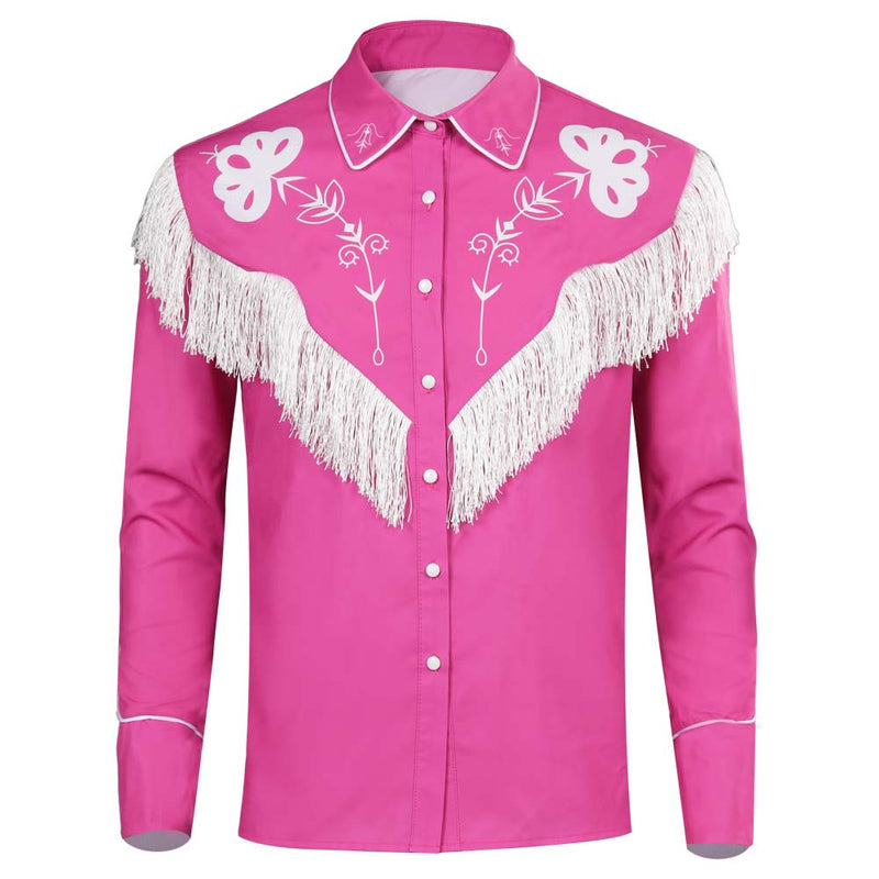 VeeGet 2023 Doll Movie Ken Original Design Pink Retro Shirt Carnival Halloween Cosplay Costume