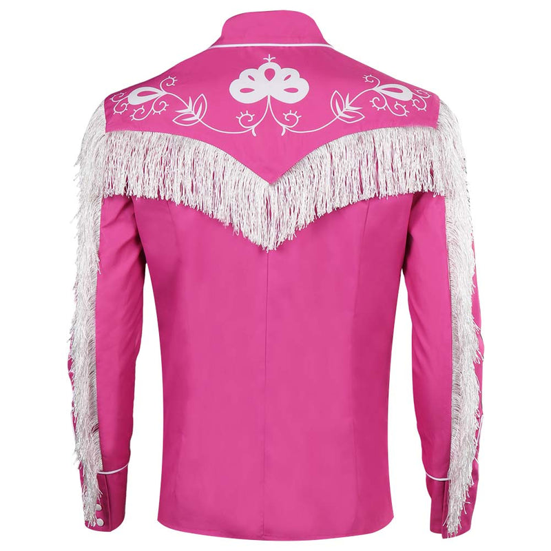 VeeGet 2023 Doll Movie Ken Original Design Pink Retro Shirt Carnival Halloween Cosplay Costume