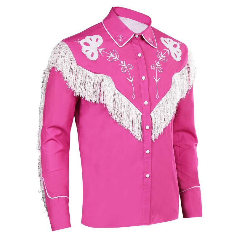 VeeGet 2023 Doll Movie Ken Original Design Pink Retro Shirt Carnival Halloween Cosplay Costume