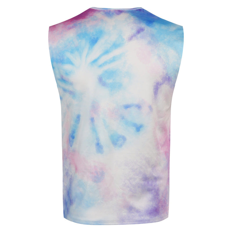 VeeGet 2023 Doll Movie Ken Tie-dye Vest Adult Summer Sleeveless T-Shirt for Carnival Halloween Cosplay Costume