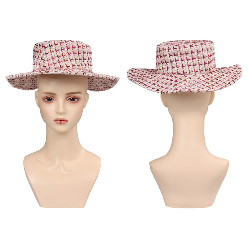 VeeGet 2023 Doll Movie Pink Women Hat for Carnival Halloween Cosplay Accessories