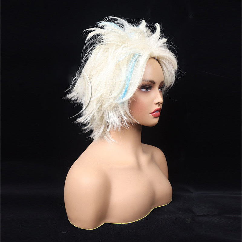 VeeGet 2023 Doll Movie Kate McKinnon Weird Doll Cosplay Wig Synthetic Hair Wig Halloween Custome Accessories