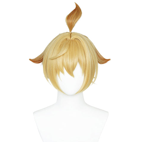 VeeGet Genshin Impact Mika Cosplay Wig Heat Resistant Synthetic Hair Carnival Halloween Party Props