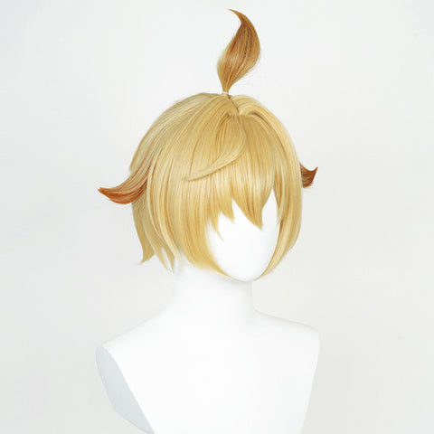 VeeGet Genshin Impact Mika Cosplay Wig Heat Resistant Synthetic Hair Carnival Halloween Party Props