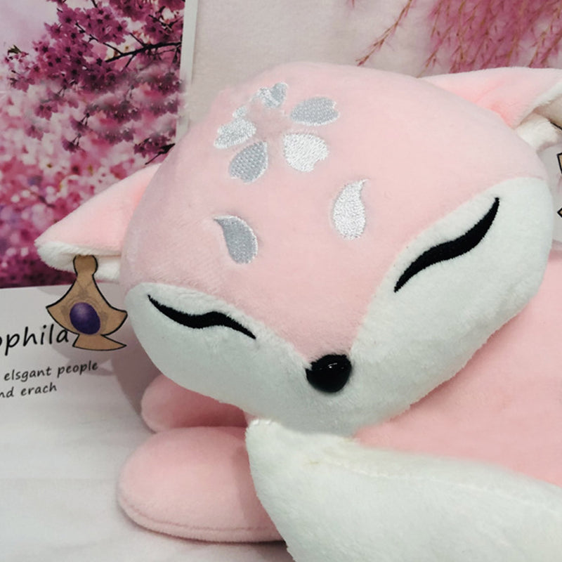 20cm Game Genshin Impact Yae Miko Fox Plush Doll Plush Stuffed Toy Yaemiko Cosplay Props Throw Pillow Xmas Gifts for Kids Children