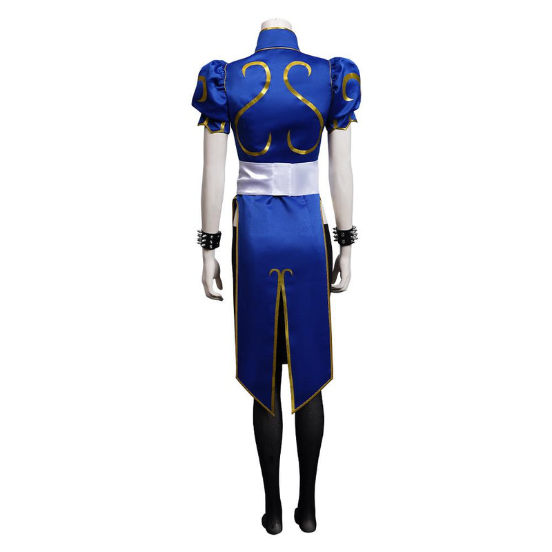 VeeGet VeeGet Game Street Fighter SF Chun Li Cheongsam Dress Outfits Halloween Carnival Suit Cosplay Costume