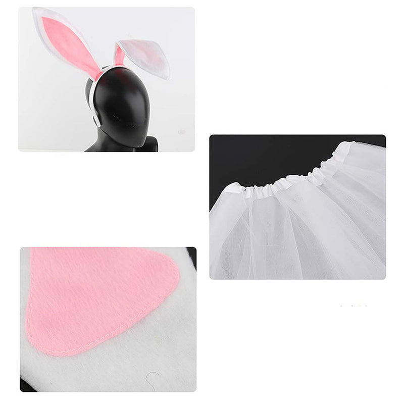 VeeGet Easter Rabbit Kids Girls Cosplay Tutu Dress Outfits Halloween Carnival Suit GirlKidsCostume