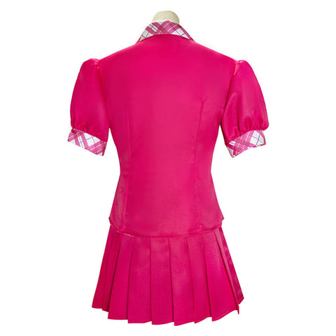 2023 BarB Pink Style Movie Sophia Pink Uniform Outfits Halloween Carnival Cosplay Costume BarBStyle