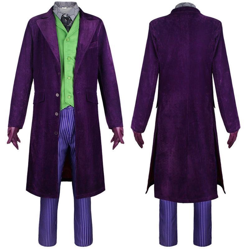 VeeGet The Dark Knight Joker Cosplay Costumes for Halloween Carnival for Disguise Suits