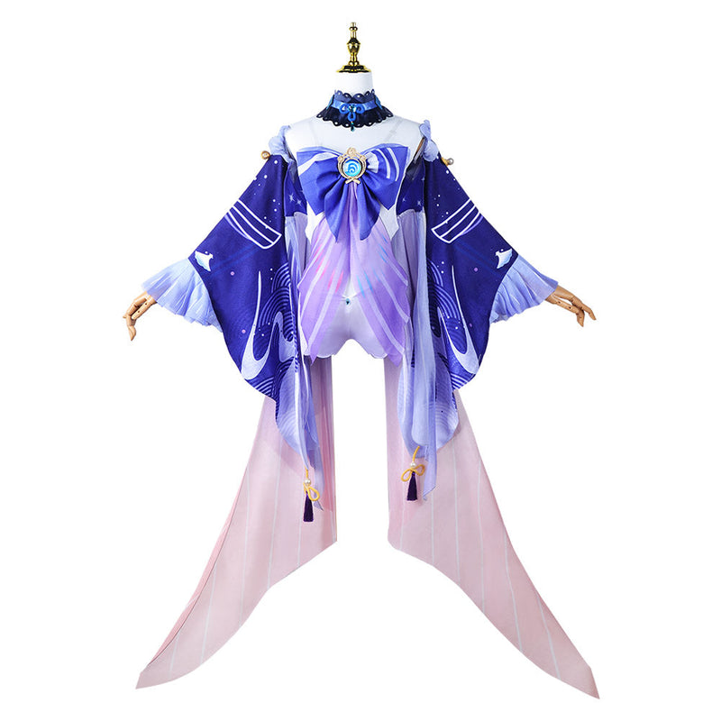 VeeGet Genshin Impact Sangonomiya Kokomi Cosplay Costume Costume Outfits for Halloween Carnival Party Suit