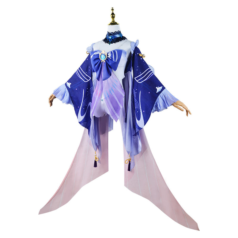 VeeGet Genshin Impact Sangonomiya Kokomi Cosplay Costume Costume Outfits for Halloween Carnival Party Suit