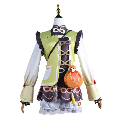 VeeGet Genshin Impact Yaoyao Dress Accessories Cosplay Costume for Halloween Carnival Party Suit