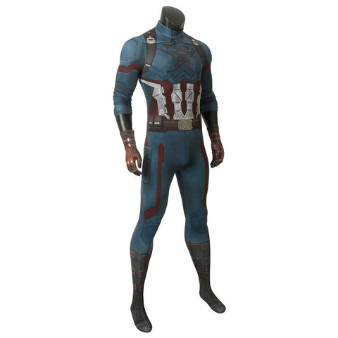 SeeCospaly Captain America Infinity War Steven Rogers Cosplay Costume Jumpsuit Costumes for Halloween Carnival Suit