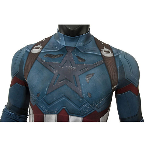 SeeCospaly Captain America Infinity War Steven Rogers Cosplay Costume Jumpsuit Costumes for Halloween Carnival Suit